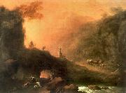 Franciszek Ksawery Lampi Romantic scenery oil painting on canvas